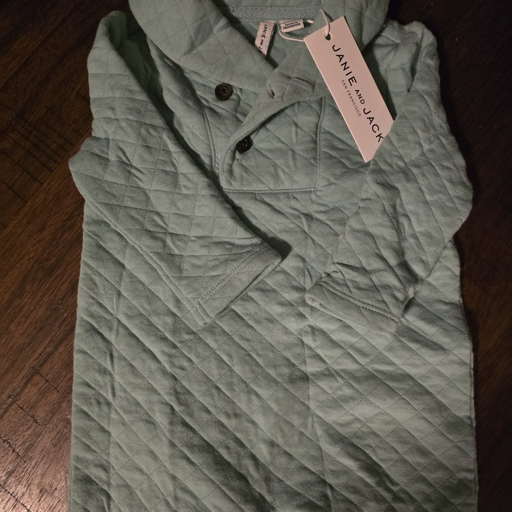 Janie and Jack Quilted Green Jacket